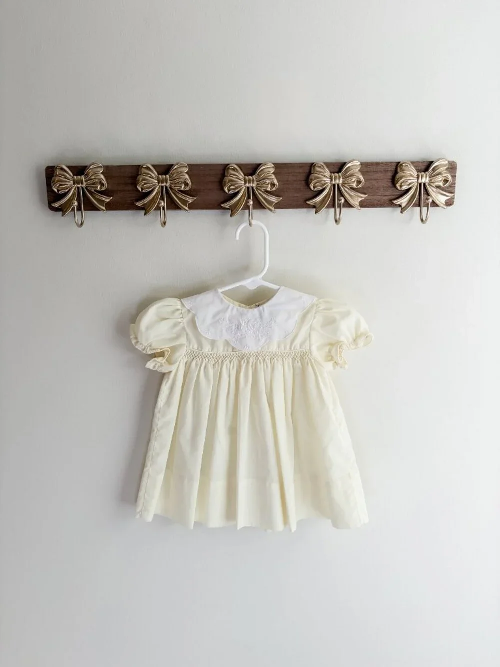 Carriage Boutiques 3 month Yellow Dress with White Peter Pan Collar